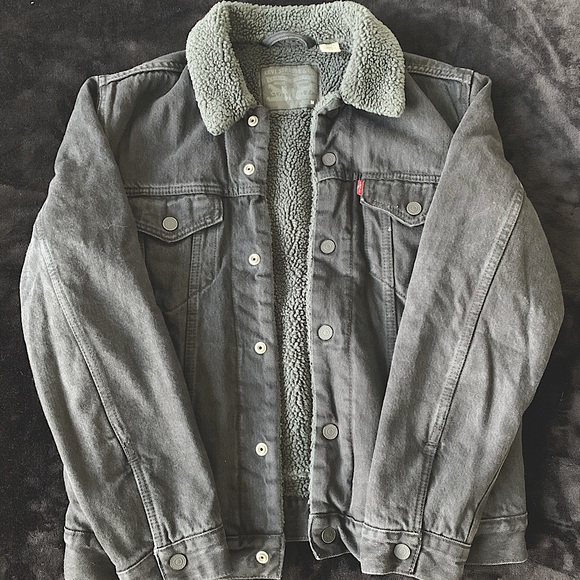 Levis Mens Sherpa Trucker Jacket Medium 